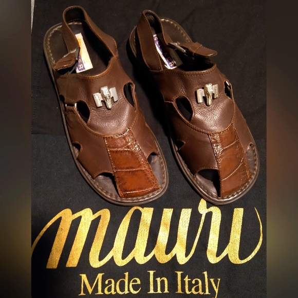 Mauri Shoes Mauri Alligator Toe Sandals Brown Poshmark